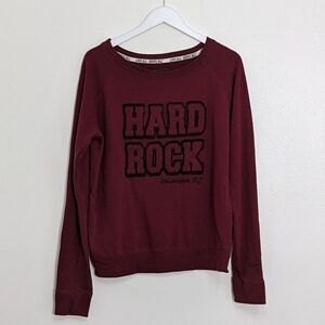 Hard Rock Cafe Women's Dark Red Sweater Washington DC Extra Large XL
